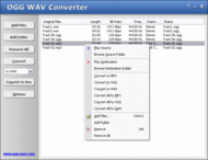 OGG WAV Converter screenshot